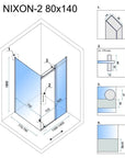 Cabine de douche Rea Nixon 140x80 gauche 7