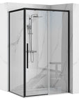 Cabine de douche SOLAR BLACK MAT 90x90 Avec receveur de douche Savoy 1