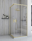 Cabine de douche Rea City 90x90 Gold Brush Sans receveur de douche 4