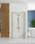 Cabine de douche rectangulaire Rapid Swing Brush Gold Porte: 90 x Paroi: 80 4
