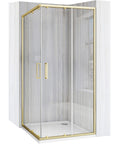 Cabine de douche Rea City 90x90 Gold Brush Sans receveur de douche 1