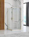 Cabine de douche Rea Punto 90x90 Gold Avec receveur de douche Savoy 2