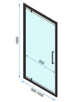 Cabine de douche rectangulaire Rapid Swing Porte: 80 x Paroi: 80 15