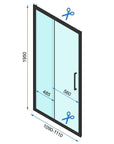 Cabine de douche Rapid Slide Gold Porte: 130 Paroi: 100 6