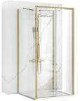 Cabine de douche Murale REA Rapid Slide Brush Gold Porte: 100 Paroi: 100 1