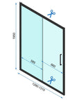 Cabine de douche Rapid Slide Gold Porte: 150 Paroi: 80 8