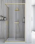 Cabine de douche Rea City 80x100 Brush Gold Sans receveur de douche 4