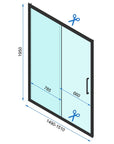 Cabine de douche Rapid Slide Chrom Porte: 100 Paroi: 80 10