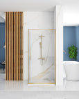 Cabine de douche REA Rapid Swing Brush Gold Porte: 100 x Paroi: 100 4