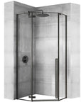 Cabine de douche DIAMOND BLACK MAT 80x80 Sans receveur 1