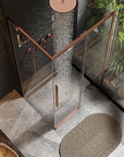 Cabine de douche SOLAR Copper Brush 100x80 Sans receveur de douche 4