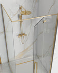 Cabine de douche Fargo 90x90 Gold Avec receveur de douche Savoy 2