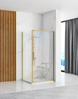 Cabine de douche REA Rapid Swing Brush Gold Porte: 90 x Paroi: 80 2