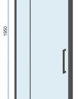 Cabine de douche rectangulaire Rapid Swing Porte: 80 x Paroi: 90 10
