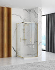 Cabine de douche Rea Punto 80x80 Gold Sans receveur de douche 4