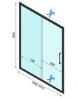 Cabine de douche Rapid Slide Gold Porte: 150 Paroi: 80 10