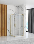 Cabine de douche Rea Punto 80x80 Gold Avec receveur de douche Savoy 5