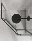 Cabine de douche DIAMOND BLACK MAT 80x80 Sans receveur 4