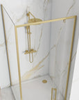Cabine de douche REA Rapid Swing Brush Gold Porte: 90 x Paroi: 80 5
