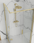 Cabine de douche Rea Punto 90x90 Gold Sans receveur de douche 3