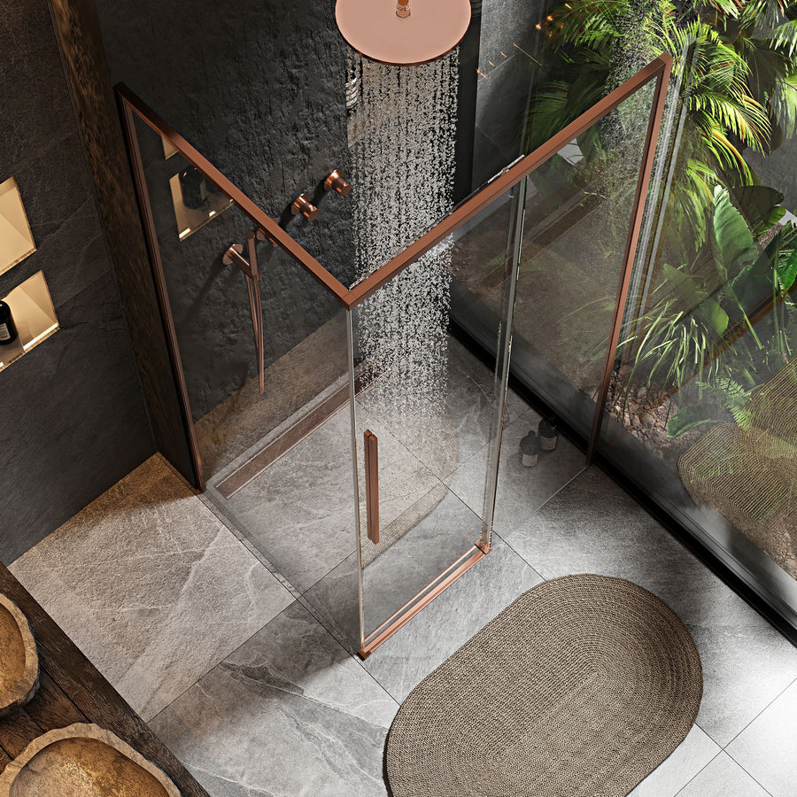 Cabine de douche SOLAR Copper Brush 90x90 Sans receveur de douche 4
