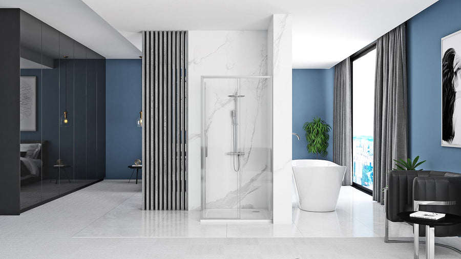 Cabine de douche Rapid Slide Chrom Porte: 100 Paroi: 80 3