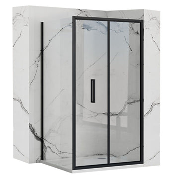 Cabine de douche rectangulaire Rapid Fold Porte: 80 x Paroi: 100 1