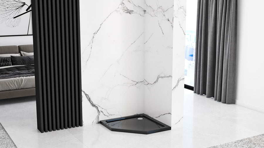 Cabine de douche DIAMOND BLACK MAT 80x80 Sans receveur 7