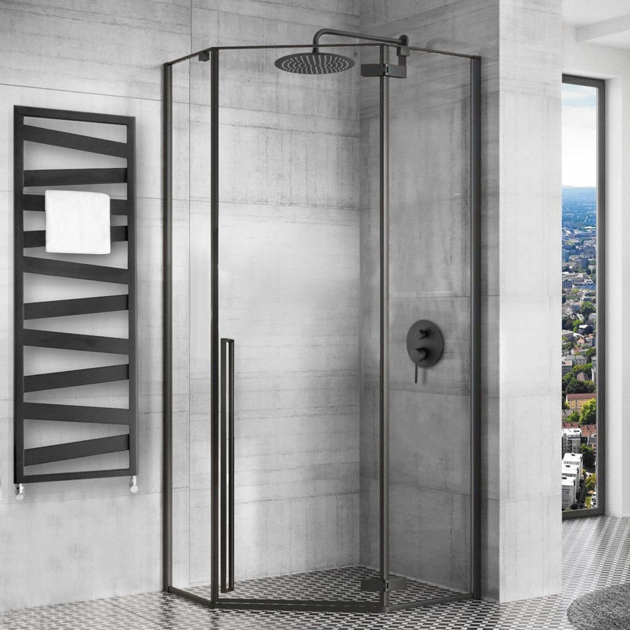 Cabine de douche DIAMOND BLACK MAT 80x80 Sans receveur 2