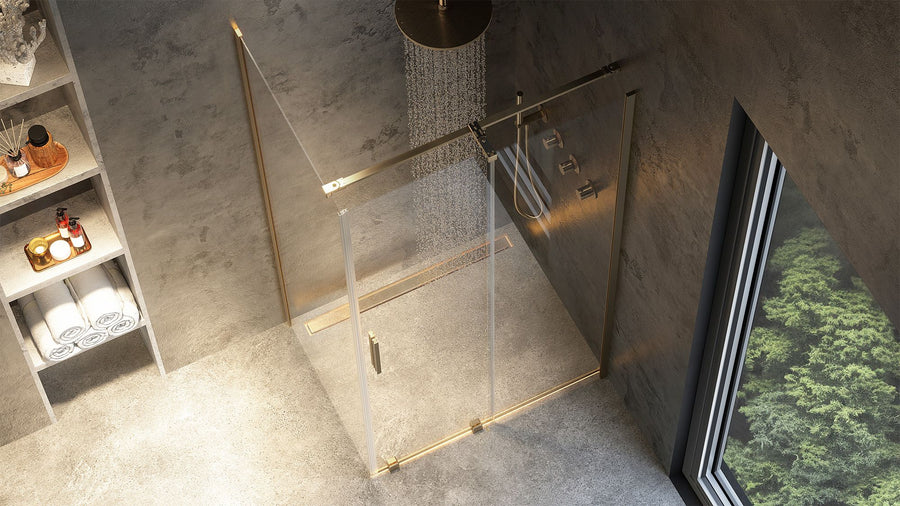 Cabine de douche REA Montana Gold Brush 120x80  4