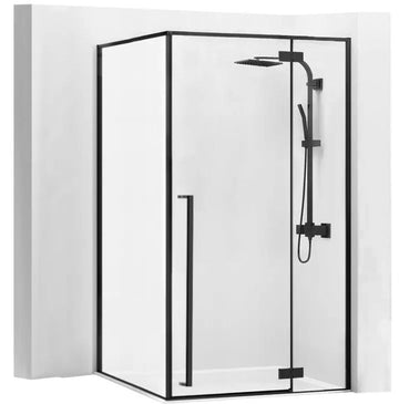 Cabine de douche Fargo 100x80 Black Mat Sans receveur de douche 1