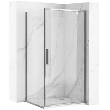 Cabine de douche REA Rapid Swing Chrom Porte: 100 x Paroi: 90 1