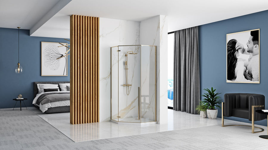 Cabine de douche DIAMOND BLACK MAT 80x80 Sans receveur 13
