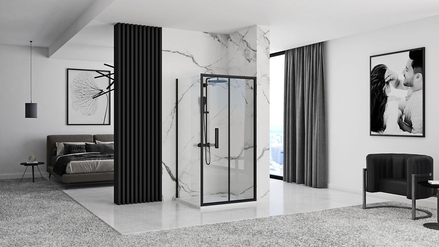 Cabine de douche rectangulaire Rapid Fold Porte: 90 x Paroi: 80 3