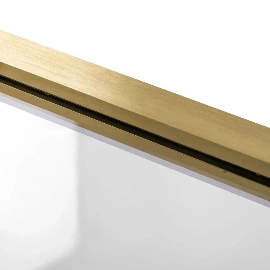 Cabine de douche REA Rapid Swing Brush Gold Porte: 100 x Paroi: 100 6