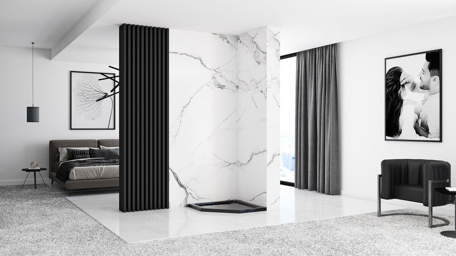 Cabine de douche DIAMOND BLACK MAT 80x80 Sans receveur 8