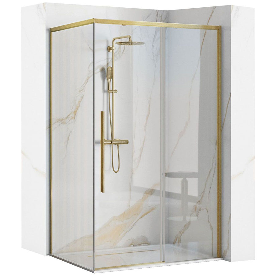 Cabine de douche SOLAR GOLD Brush 100x80 Sans receveur de douche 1