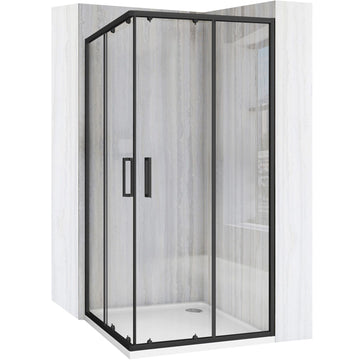 Cabine de douche Rea City 90x90 Black Sans receveur de douche 1