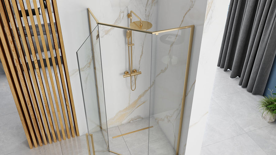 Cabine de douche DIAMOND GOLD 90x90 Avec receveur  Diamond Noir 3