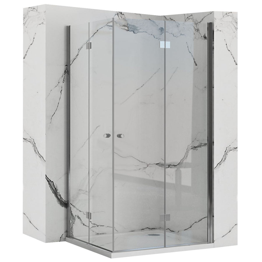 Cabine de douche pliante Rea Fold N2 Modulée 70 x 100 1