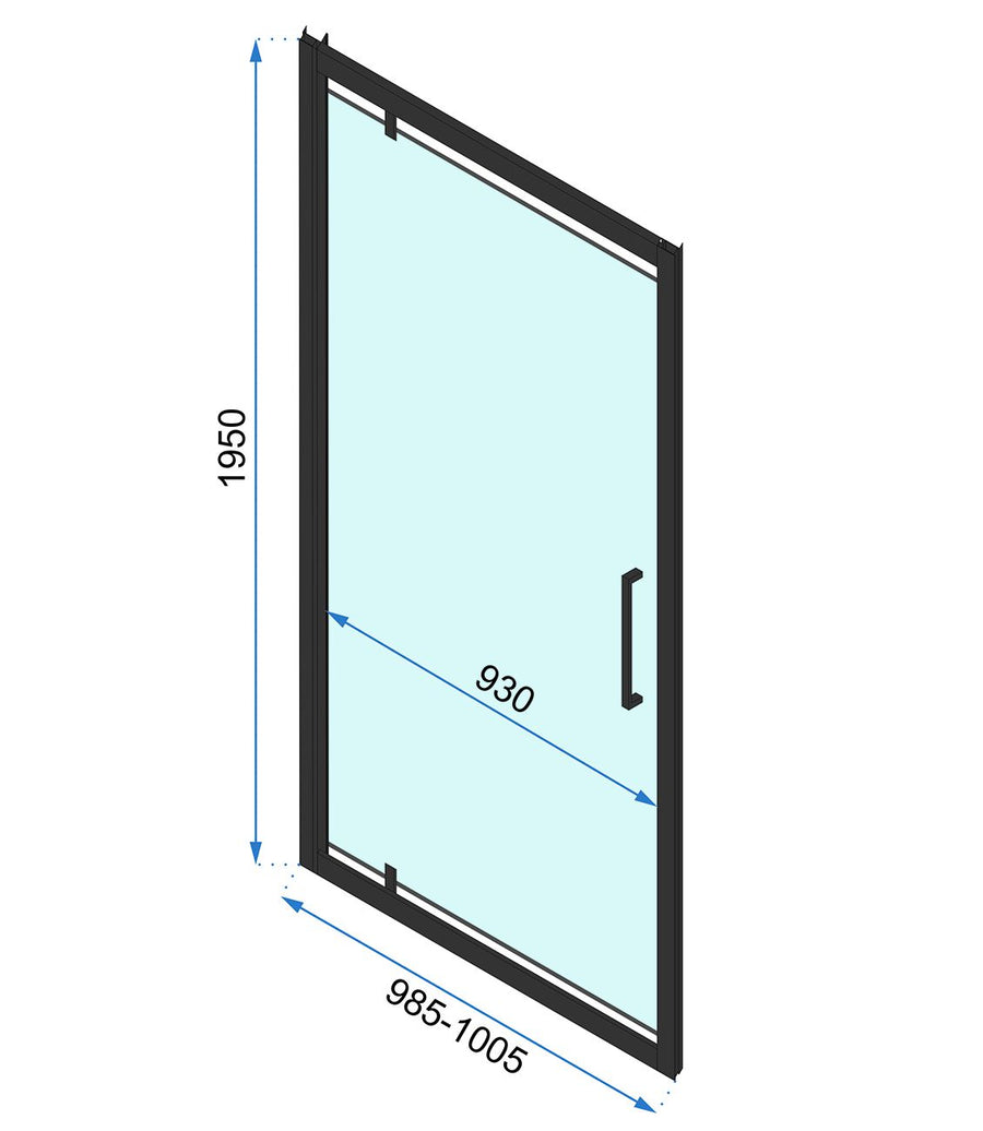 Cabine de douche rectangulaire Rapid Swing Porte: 80 x Paroi: 80 15