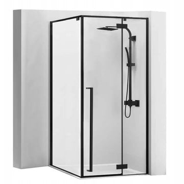Cabine de douche Fargo 90x90 Black Mat Sans receveur de douche 1