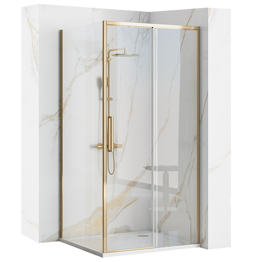 Cabine de douche Rapid Slide Gold Porte: 140 Paroi: 80 1