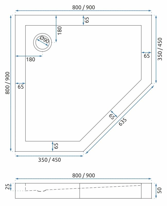 Cabine de douche DIAMOND BLACK MAT 80x80 Sans receveur 15