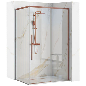 Cabine de douche SOLAR Copper Brush 100x80 Avec receveur de douche Savoy 1