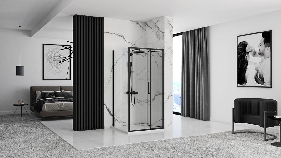 Cabine de douche rectangulaire Rapid Fold Porte: 100 x Paroi: 80 4