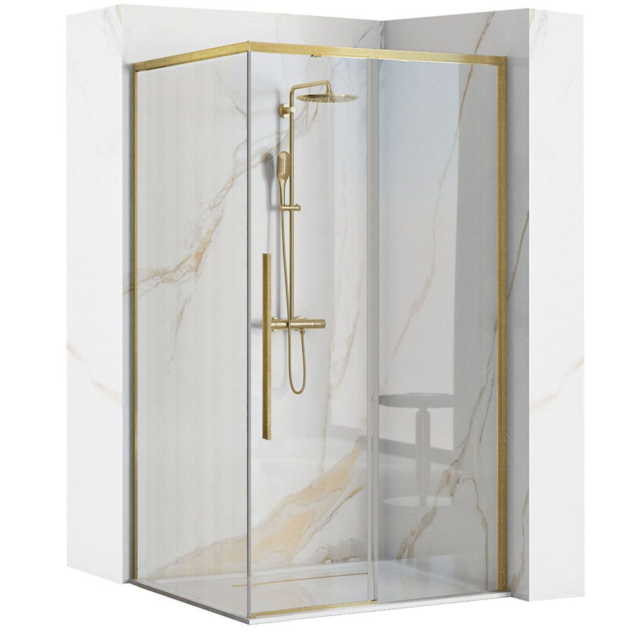 Cabine de douche SOLAR GOLD Brush 90x90 Sans receveur de douche 1