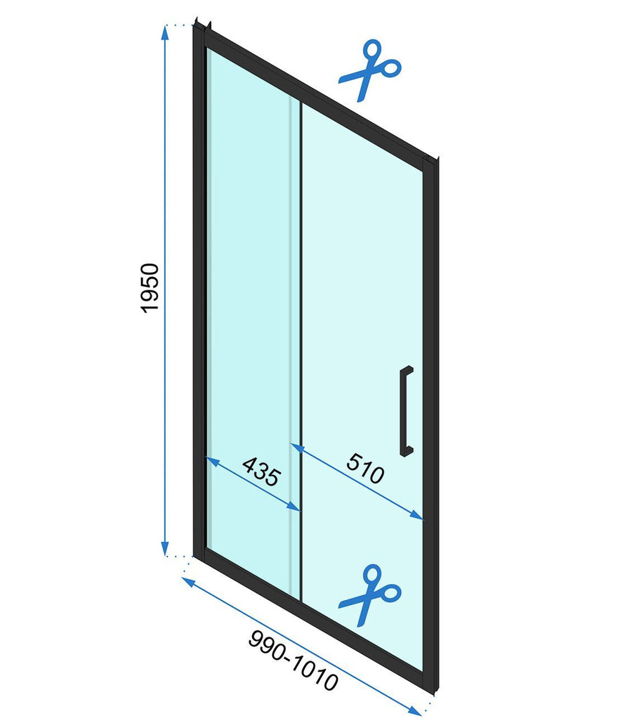 Cabine de douche Rapid Slide Chrom Porte: 100 Paroi: 80 5