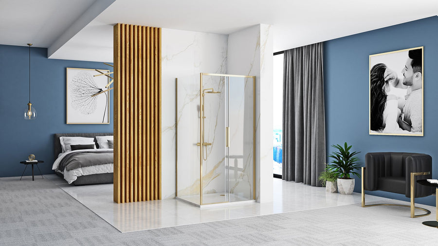 Cabine de douche Rapid Slide Gold Porte: 100 Paroi: 100 2