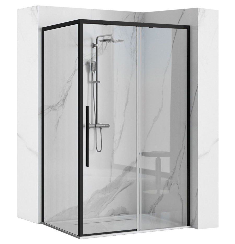 Cabine de douche SOLAR BLACK MAT 120x90  1